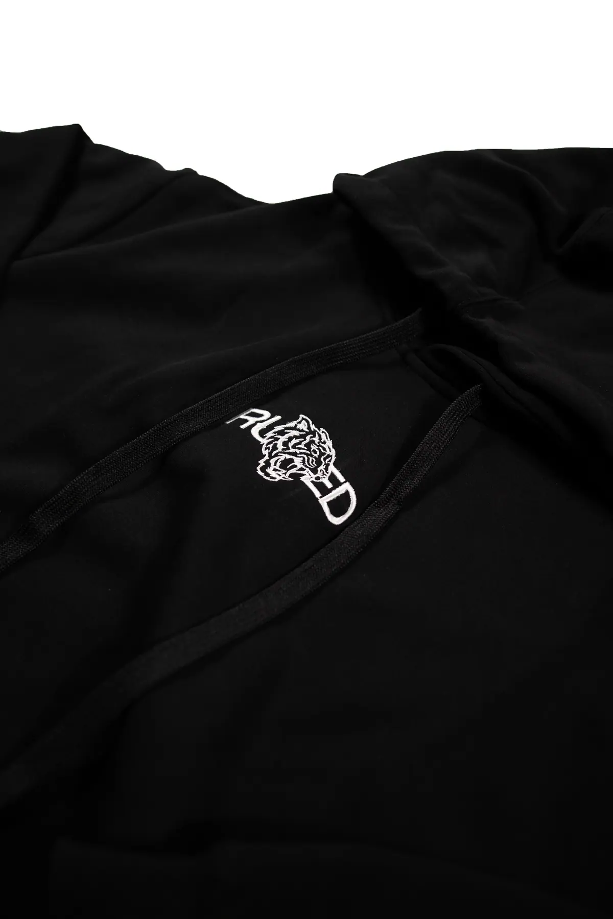 Black hoodie with the tiger crest at the chest
